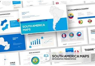 南美洲信息图形keynote模板 - 顶尖PPT