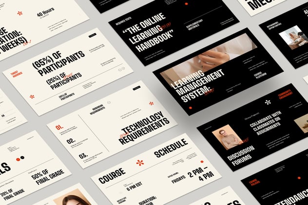 极简主义在线课程教育PPT模板 - 顶尖PPT