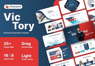 蓝红色业务合作商业计划团队介绍商务通用PPT模板 - 顶尖PPT