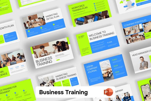 极简风格商业培训PPT模板 - 顶尖PPT
