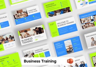 极简风格商业培训PPT模板 - 顶尖PPT