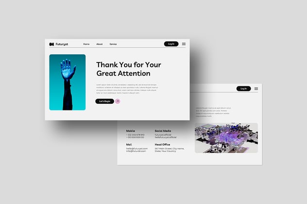 简约科技风AI人工智能PPT模板 - 顶尖PPT