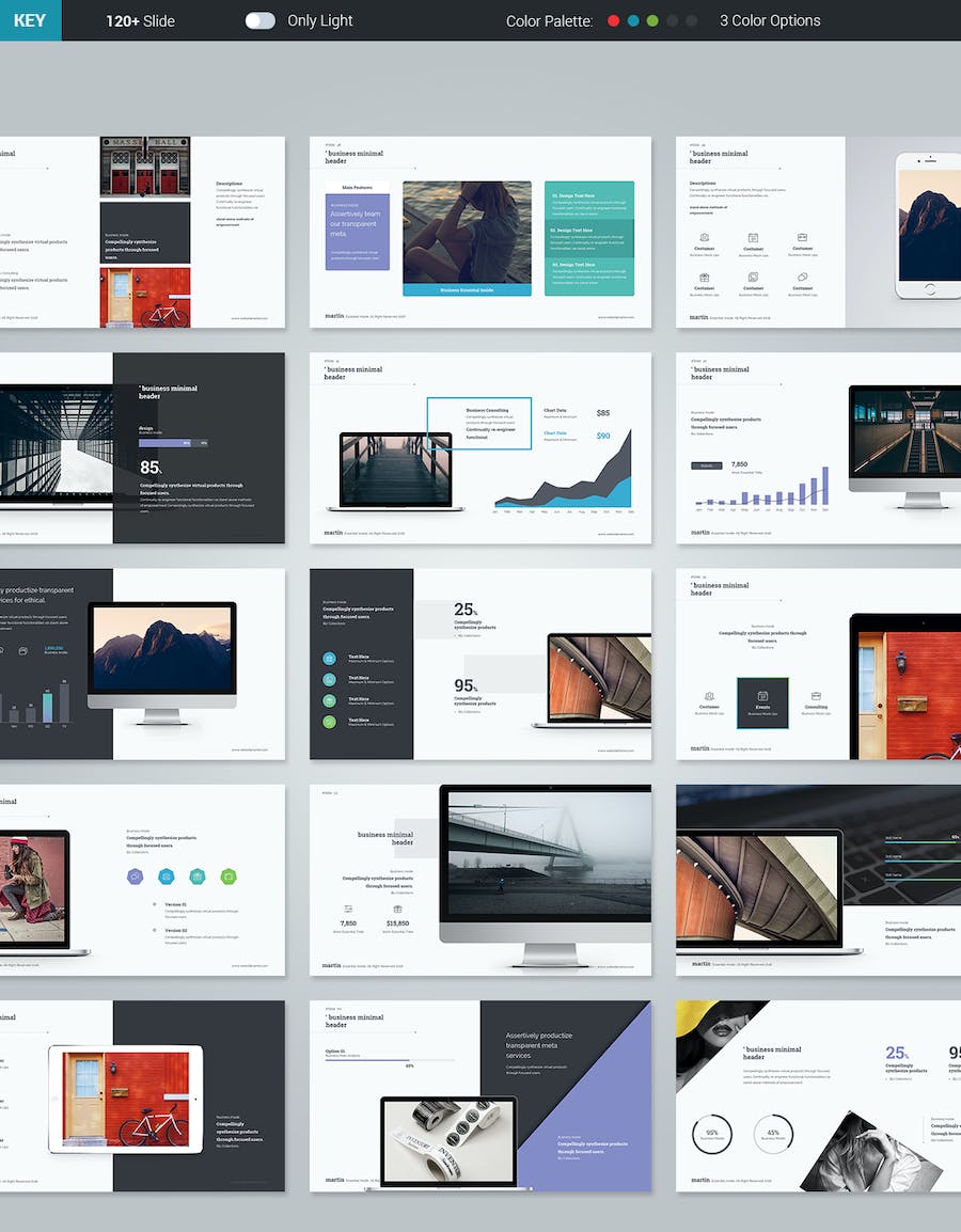 创意简约风格市场分析商务通用keynote模板 - 顶尖PPT