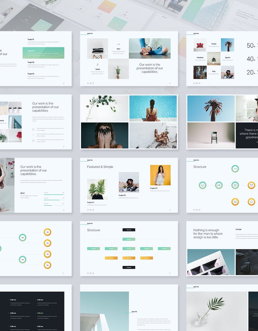 极简风格文艺唯美商务通用国外PPT模板 - 顶尖PPT