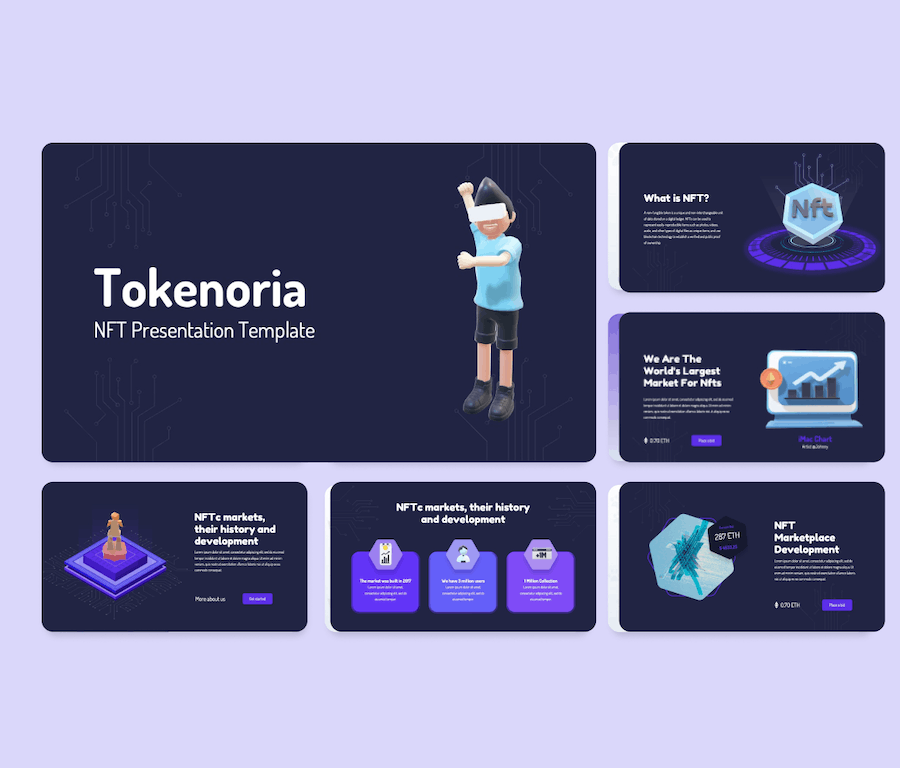NFT主题演示欧美风PowerPoint模板 - 顶尖PPT