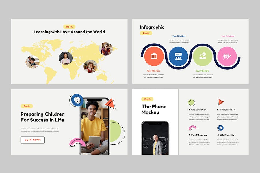 儿童教育培训课程教学活动方案Keynote模板 - 顶尖PPT