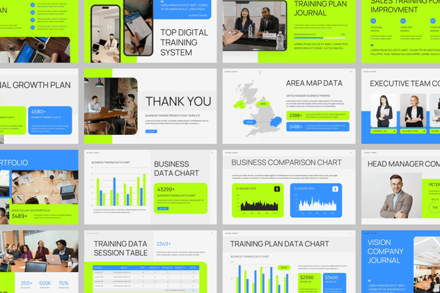 极简风格商业培训PPT模板 - 顶尖PPT