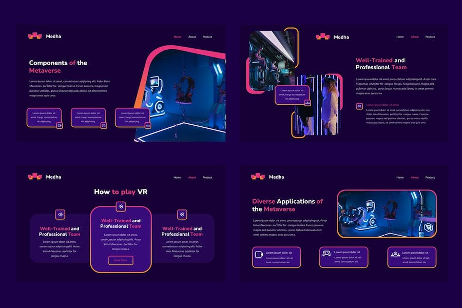 元宇宙技术创新展示PPT模板 - 顶尖PPT