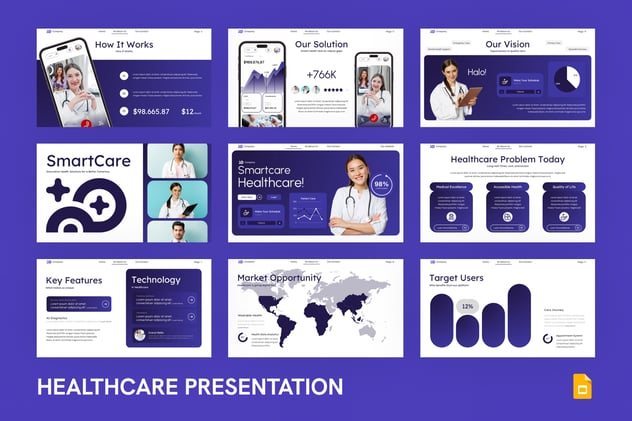 现代医疗保健机构健康管理服务PPT模板 - 顶尖PPT