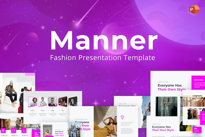 时尚流行紫色国外创意多用途PPT模板 - 顶尖PPT