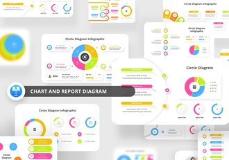 彩色精美设计环形关系步骤图形keynote模板 - 顶尖PPT