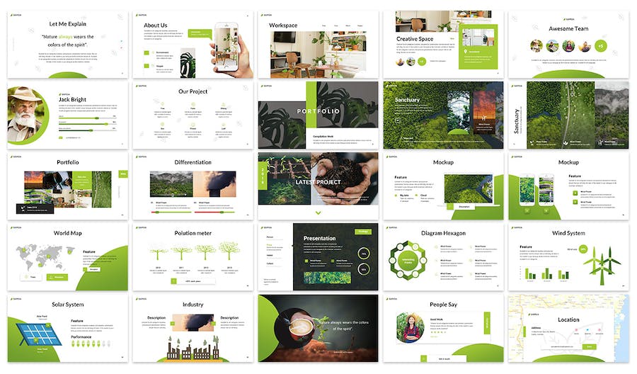 绿色环保活动宣传Keynote模板 - 顶尖PPT