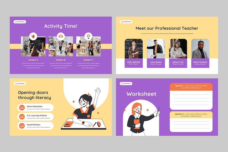 欧美风格教育培训课程PPT模板 - 顶尖PPT