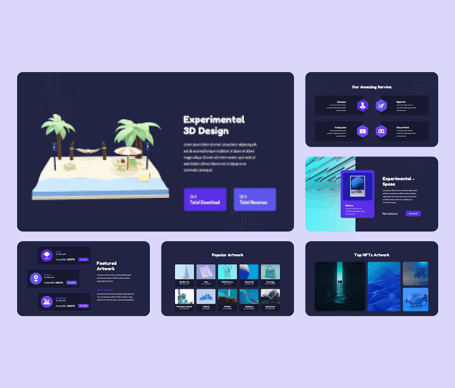 NFT主题演示欧美风PowerPoint模板 - 顶尖PPT