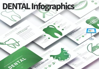牙科主题演讲信息图表-keynote模板 - 顶尖PPT