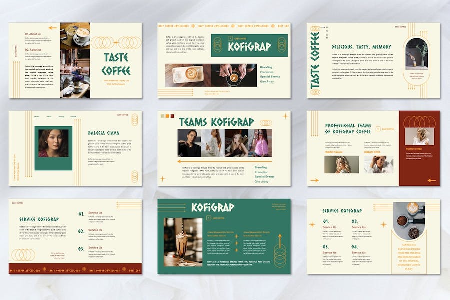 咖啡品牌推广营销方案Keynote模板 - 顶尖PPT