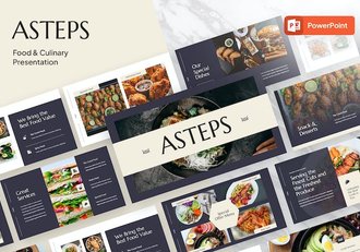 美食餐饮品牌宣传推广PPT模板 - 顶尖PPT