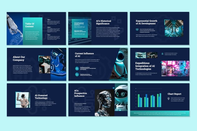 人工智能影响力PPT模板 - 顶尖PPT
