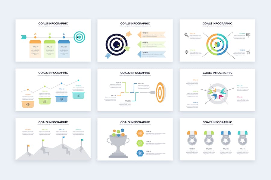 企业业务目标规划信息图表PPT模板 - 顶尖PPT