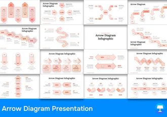流程过程箭头图形keynote模板 - 顶尖PPT