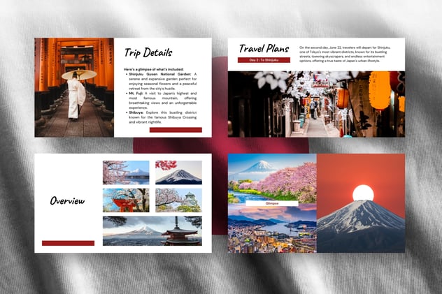 日本旅行团行程规划PPT模板 - 顶尖PPT