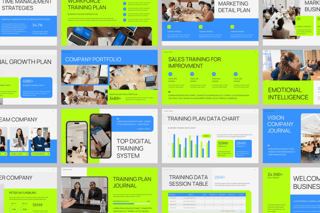 极简风格商业培训PPT模板 - 顶尖PPT