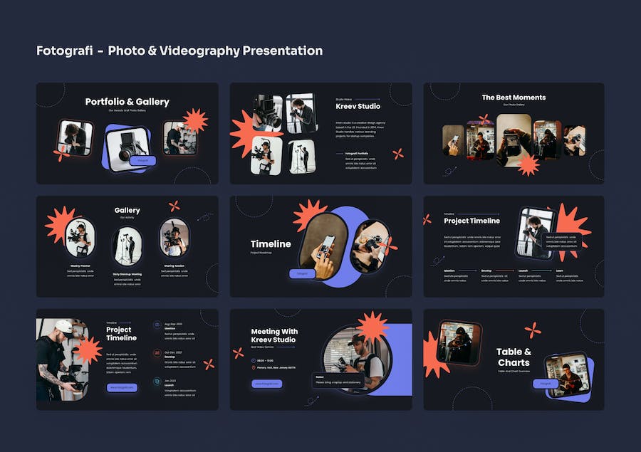 摄影视频服务项目展示PPT模板 - 顶尖PPT