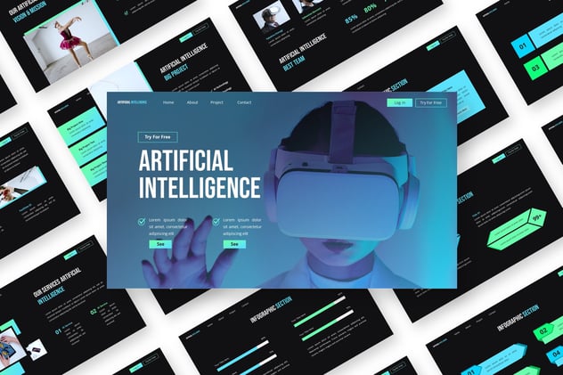 人工智能AI科技主题keynote模板 - 顶尖PPT