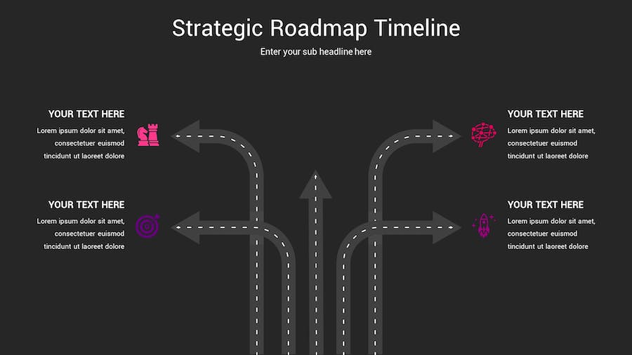 战略规划时间轴图形Keynote模板 - 顶尖PPT
