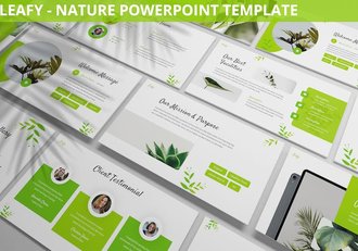 绿色自然环保生态展示PPT模板 - 顶尖PPT