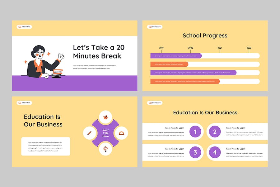 欧美风格教育培训课程PPT模板 - 顶尖PPT