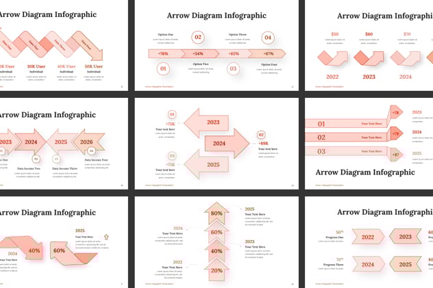 流程过程箭头图形keynote模板 - 顶尖PPT