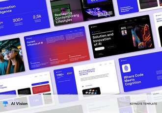 AI技术大模型发展训练keynote模板 - 顶尖PPT