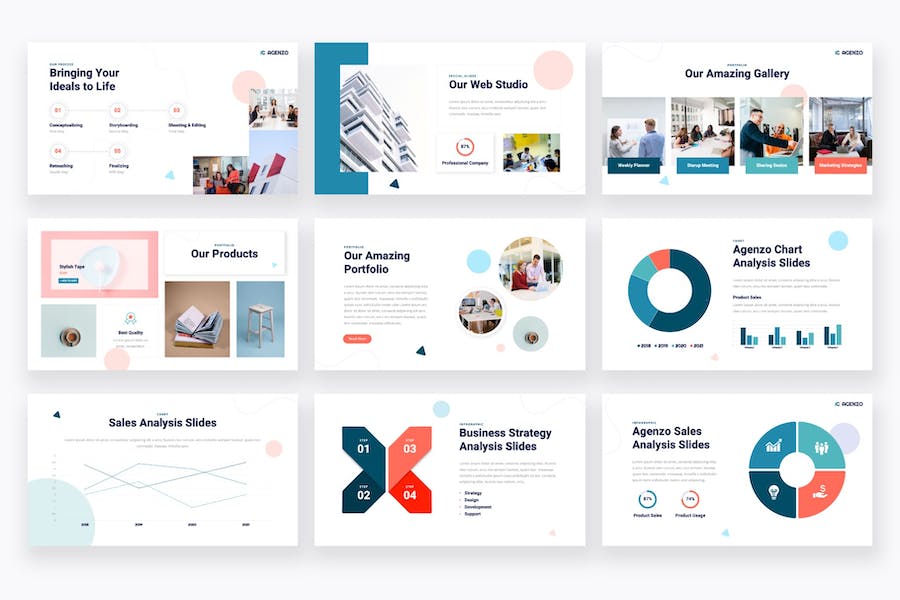 网页设计代理运营机构PPT模板 - 顶尖PPT