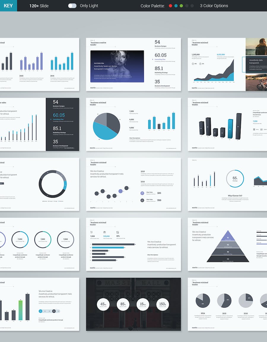 创意简约风格市场分析商务通用keynote模板 - 顶尖PPT