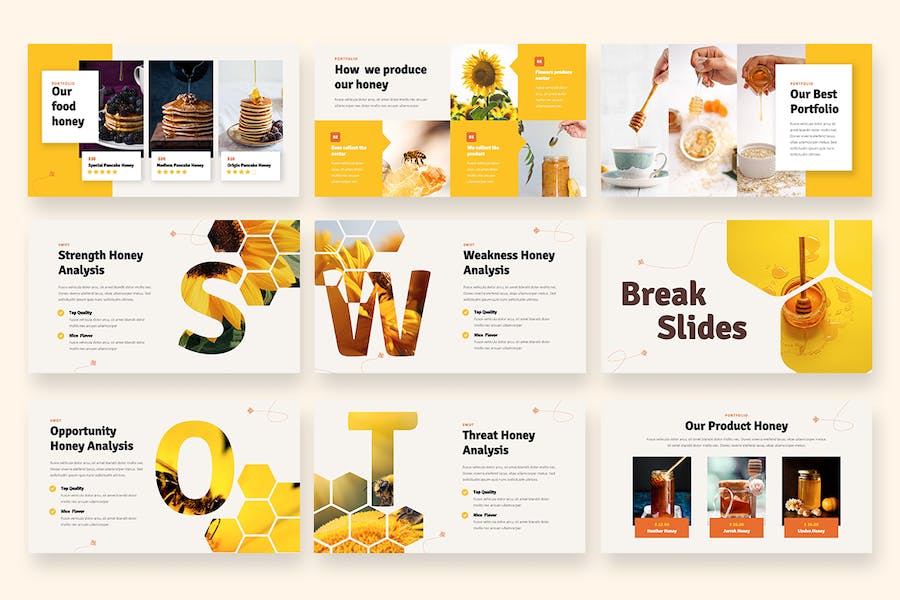 甜蜜养蜂产业介绍PPT模板 - 顶尖PPT