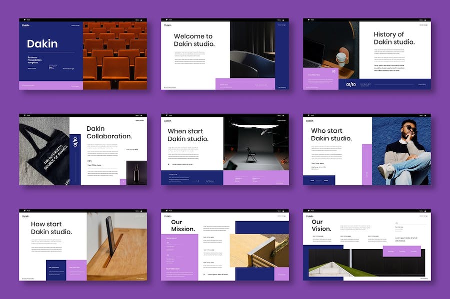 紫色时尚商务品牌推广PPT模板 - 顶尖PPT