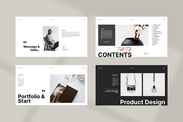 简约风格投资组合主题keynote模板 - 顶尖PPT