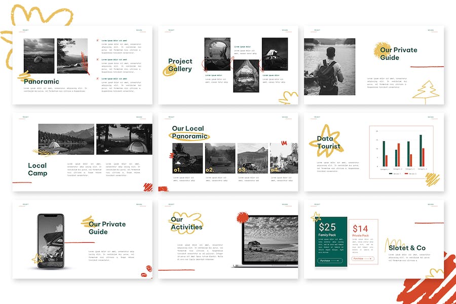 户外旅游度假keynote模板 - 顶尖PPT