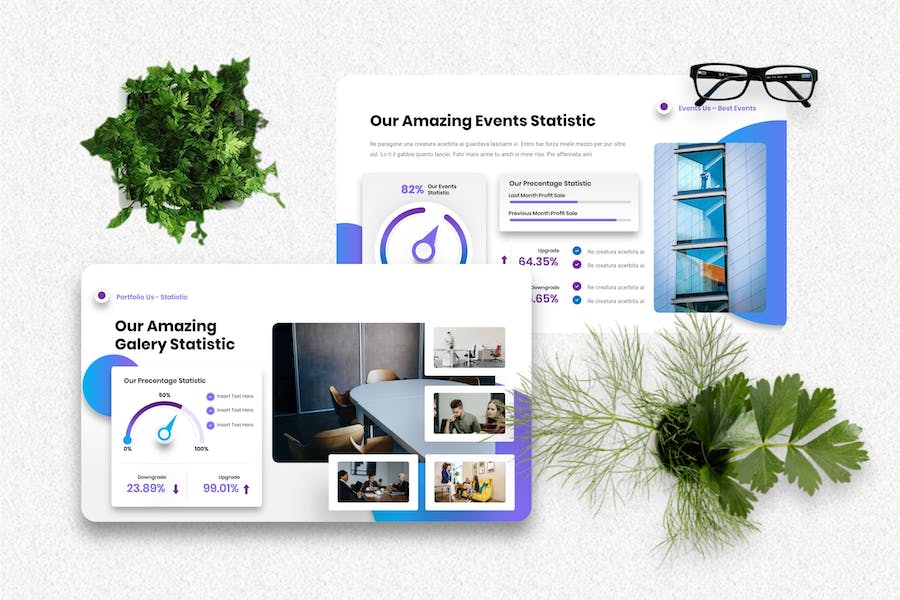 商务风格数据分析PPT模板 - 顶尖PPT