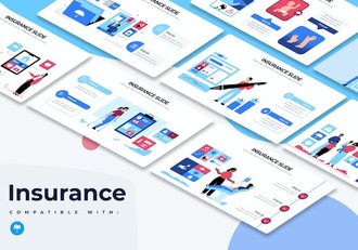 蓝色商业保险理赔信息图Keynote模板 - 顶尖PPT