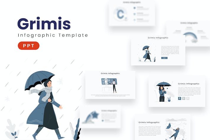 角色信息图形展示设计PPT模板 - 顶尖PPT