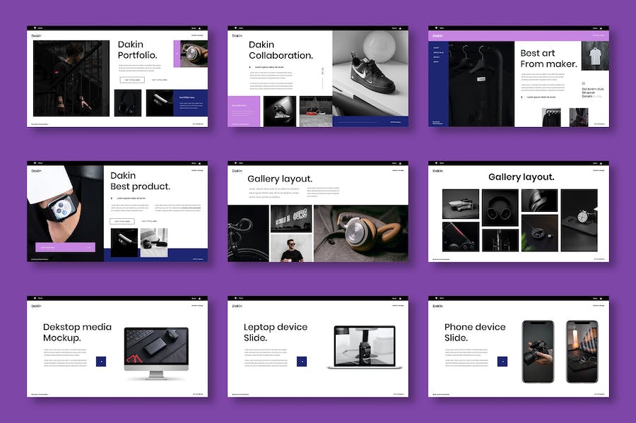 紫色时尚商务品牌推广PPT模板 - 顶尖PPT