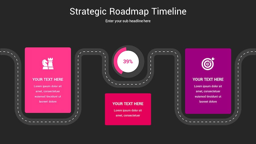 战略规划时间轴图形Keynote模板 - 顶尖PPT