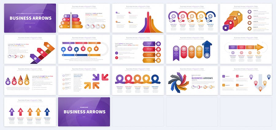 多色彩商务数据分析图形图表PPT模板 - 顶尖PPT