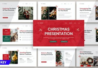 圣诞主题圣诞活动策划派对keynote模板 - 顶尖PPT