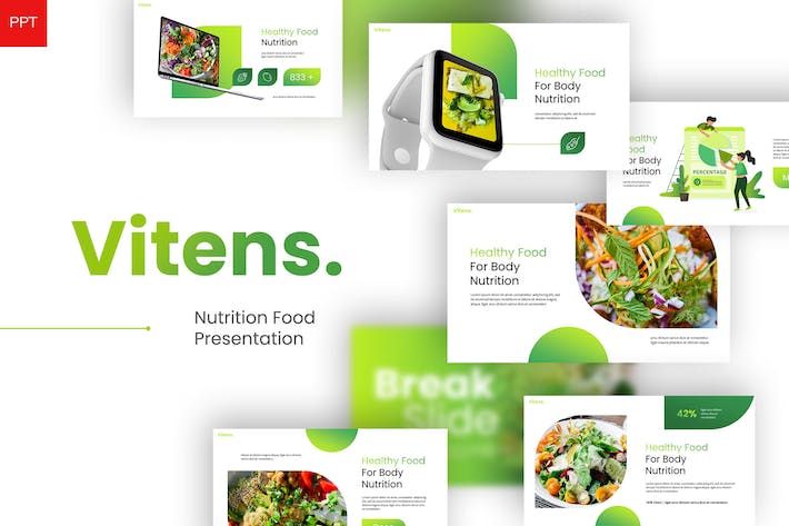 维生素健康营养产品介绍PPT模板 - 顶尖PPT