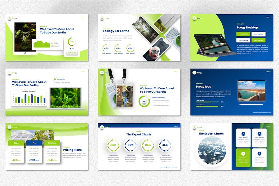 生态环保绿色环境保护宣传PPT模板 - 顶尖PPT