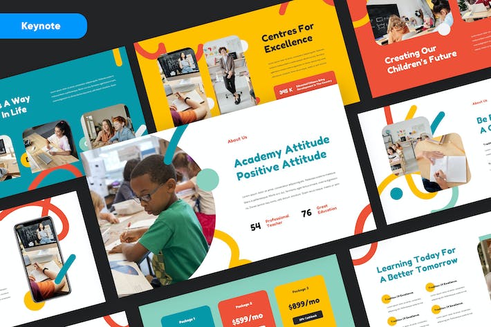 国外儿童教育学习Keynote模板 - 顶尖PPT