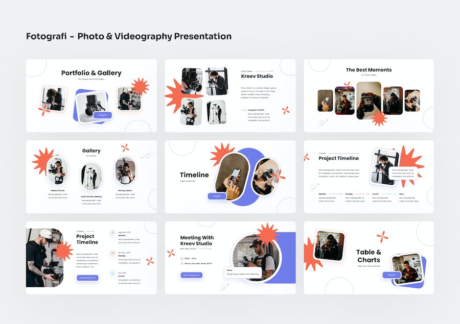 摄影视频服务项目展示PPT模板 - 顶尖PPT